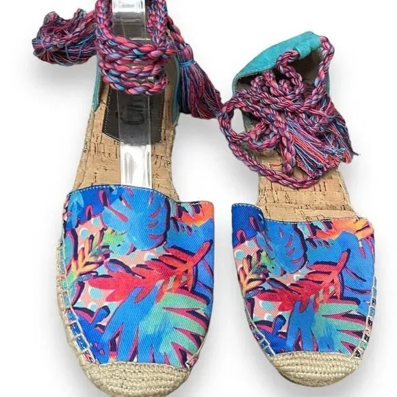 Circus Sam Edelman Lenora Espadrilles Sandals Women's 10 Multicolor Floral Boho - Picture 8 of 16